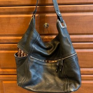 Black leather purse